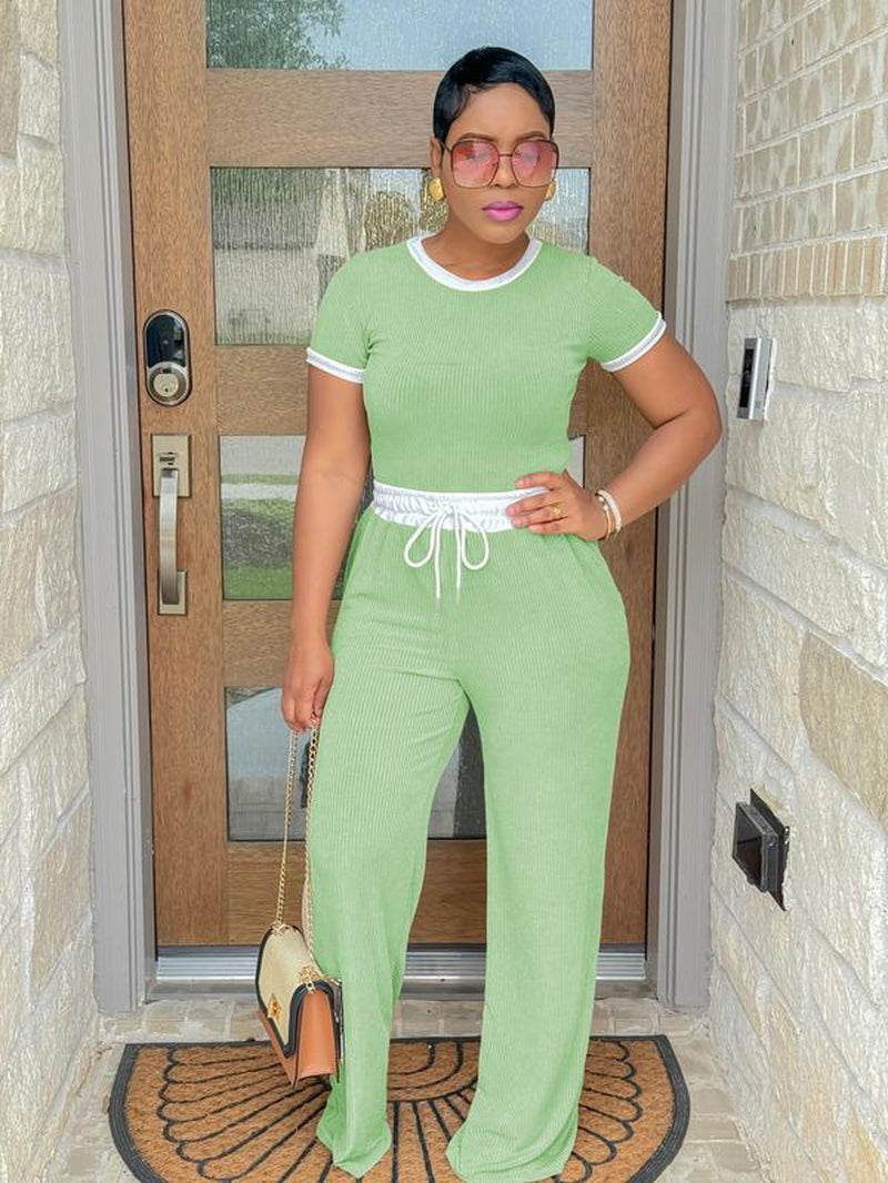 Womens Two Piece Outfits Casual Sweatsuits Set Short Sleeve Matching Sets Tracksuit